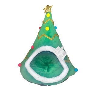 Cozy Christmas Tree Pet Hideaway! For Cats & Small Dogs - 19" Tall!